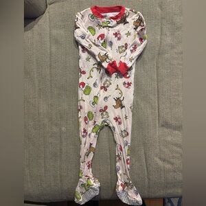 Carter's grinch Print Footie Pajamas - Red, Green, White